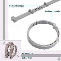 Collar Antiparasitario Gris para Perro - astorpet